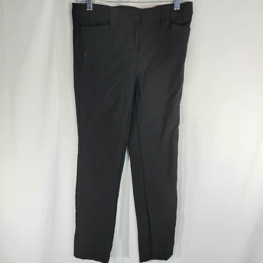 Fashion Bug Black Mid-Rise  Dress / Work Pants with Pockets Size 8